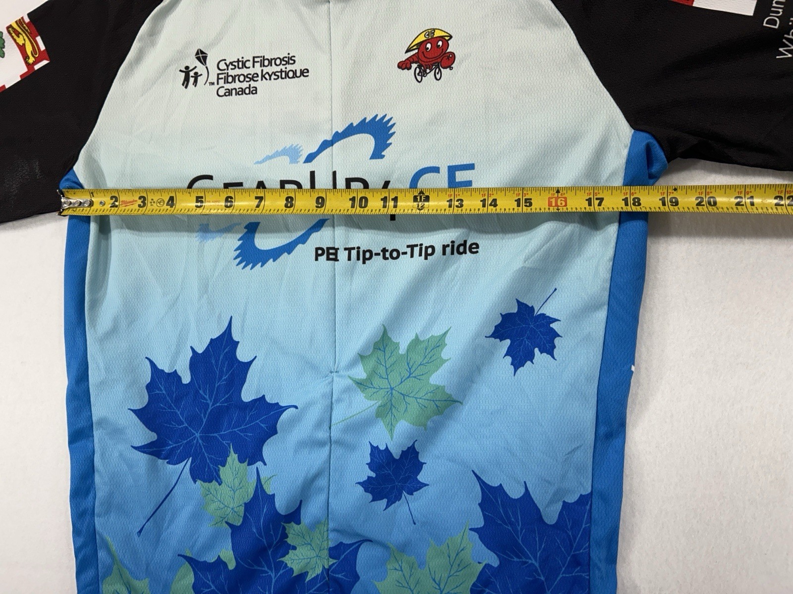 Louis Garneau GearUp4CF Cycling Jersey Mens Large Canada PEI Tip to Tip