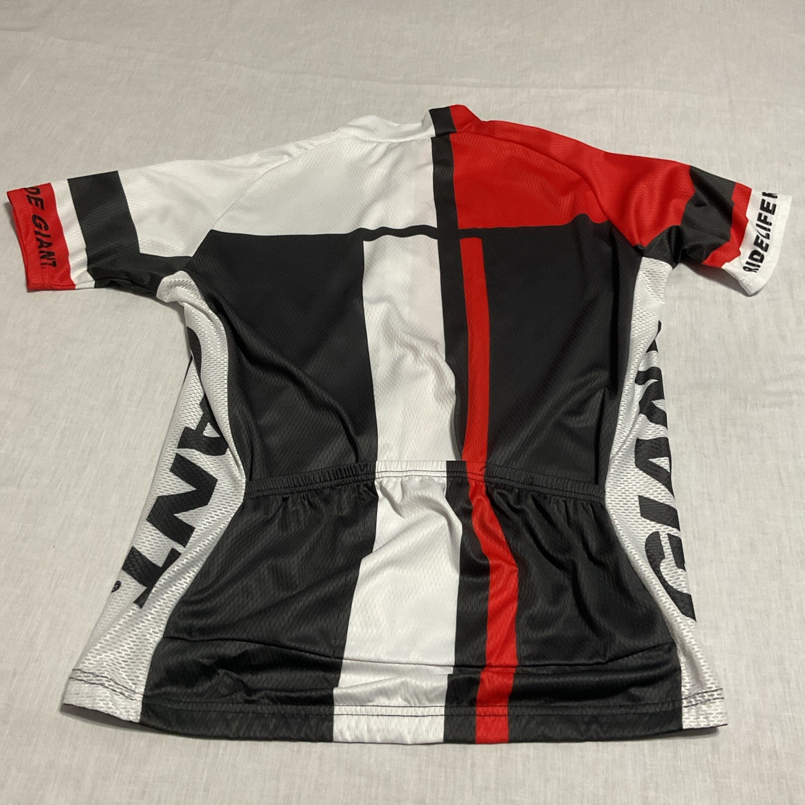 Giant Cycling Jersey Bicycle Cycling Apparel Sz XL Full Zip Red Blk White