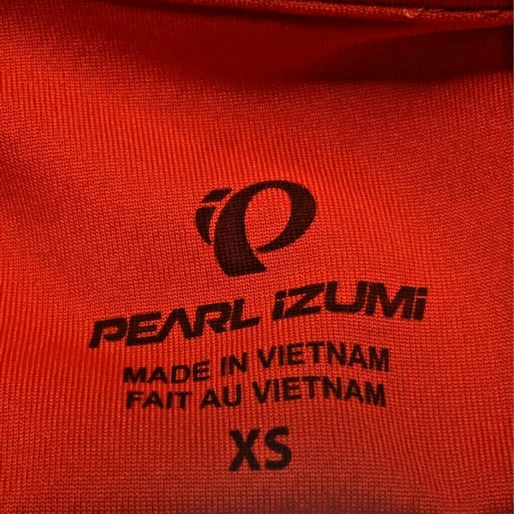 Pearl Izumi Mens Quest Cycling Jersey Red Relaxed Fit Zip Up Mock Neck XS New