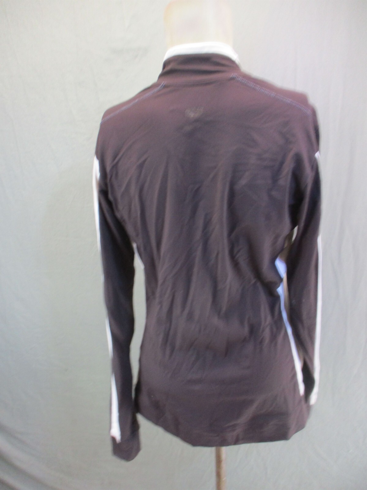 SUGOI Size L Womens Brown Full Zip High Neck Stretch Fitted Cycling Jersey 120