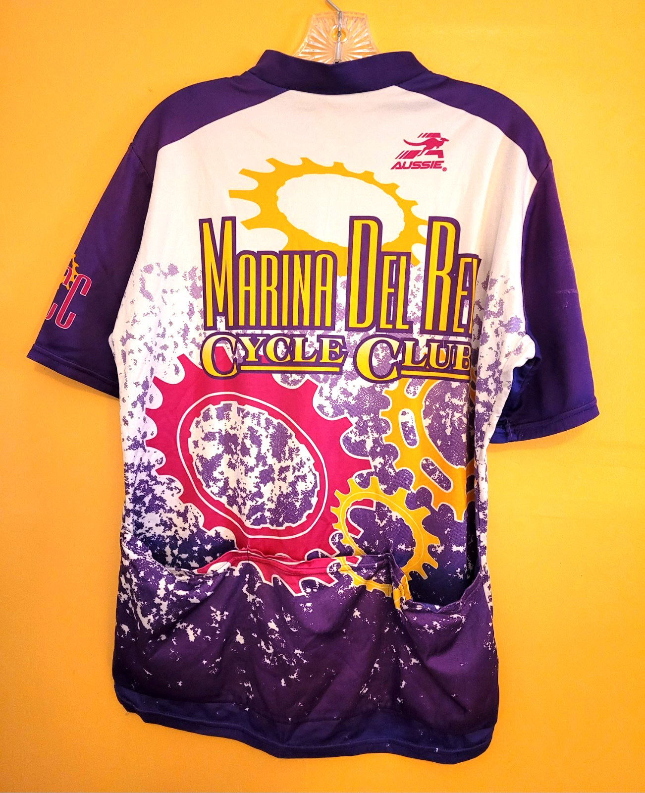Marina Del Rey Clcle Club Cycling Jersey XL 3/4 Zip Rear Pockets Free Shipping