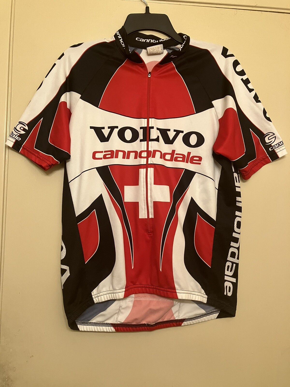 Volvo Cannondale Swiss Switzerland Champion rare cycling jersey size L USA Made