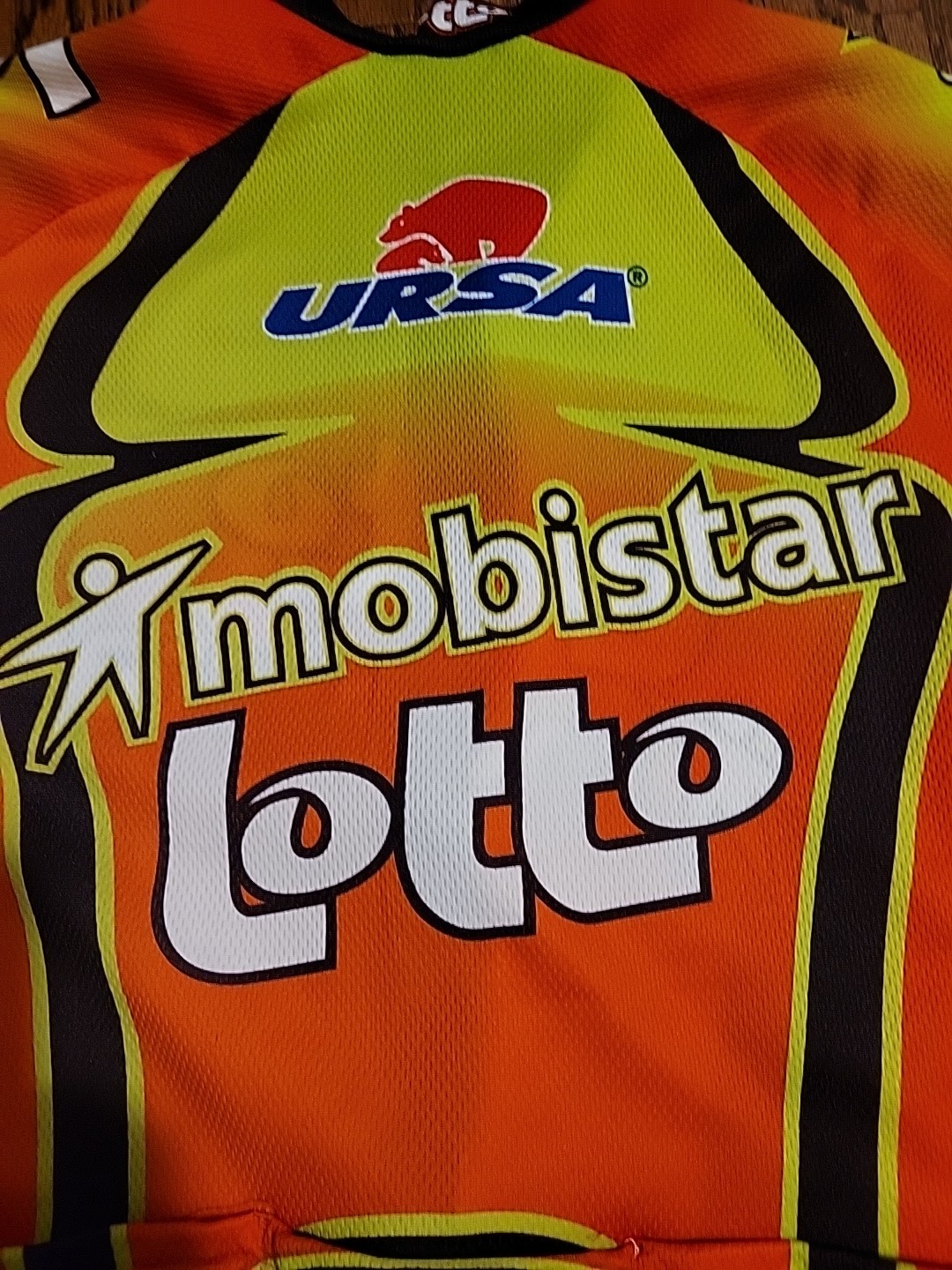 Cycling Jersey Men’s Size Small Shirt Full Zipper Lotto Mobistar