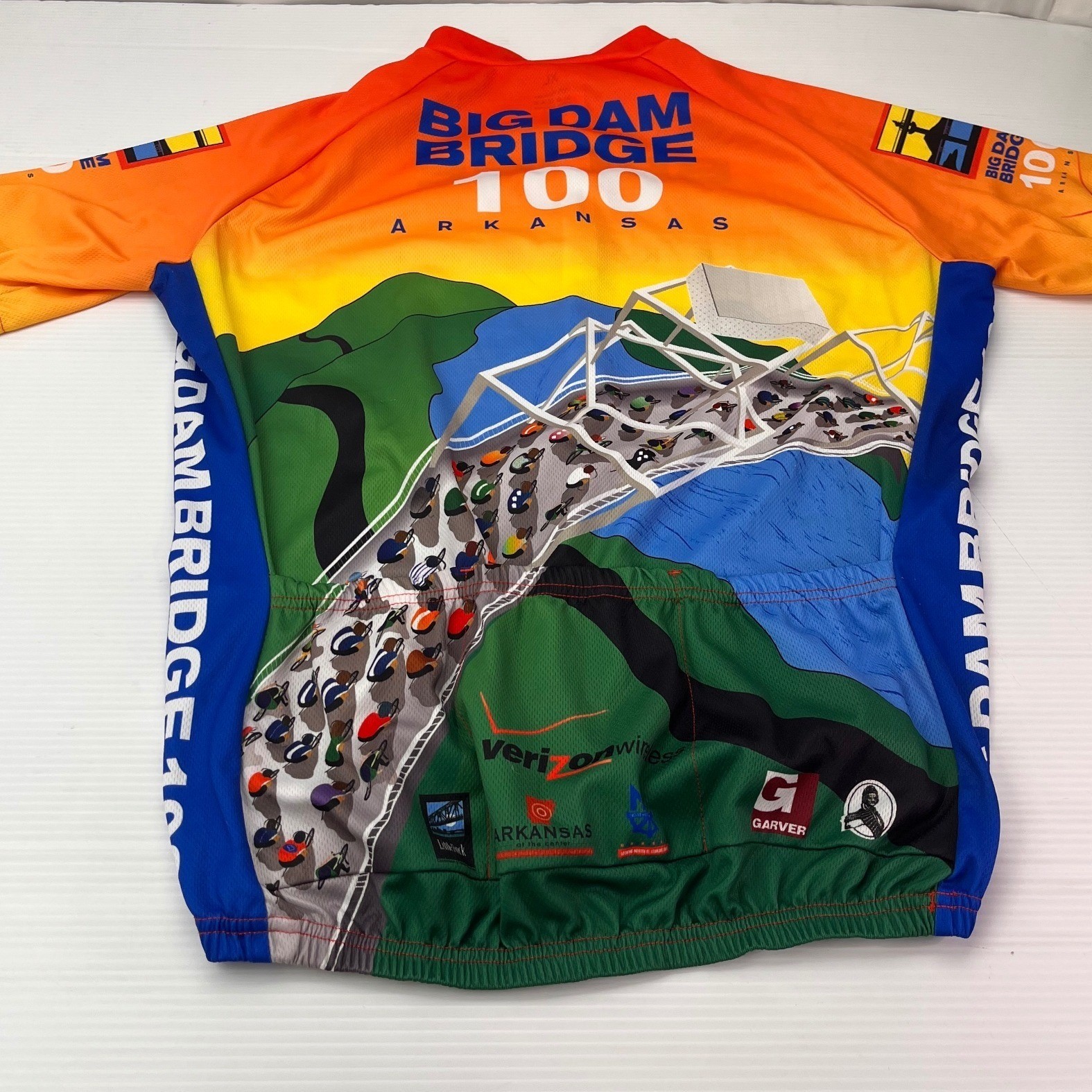Big Dam Bridge 100 Cycling Jersey Mens XL Multicolor Excellent 2009 Arkansas