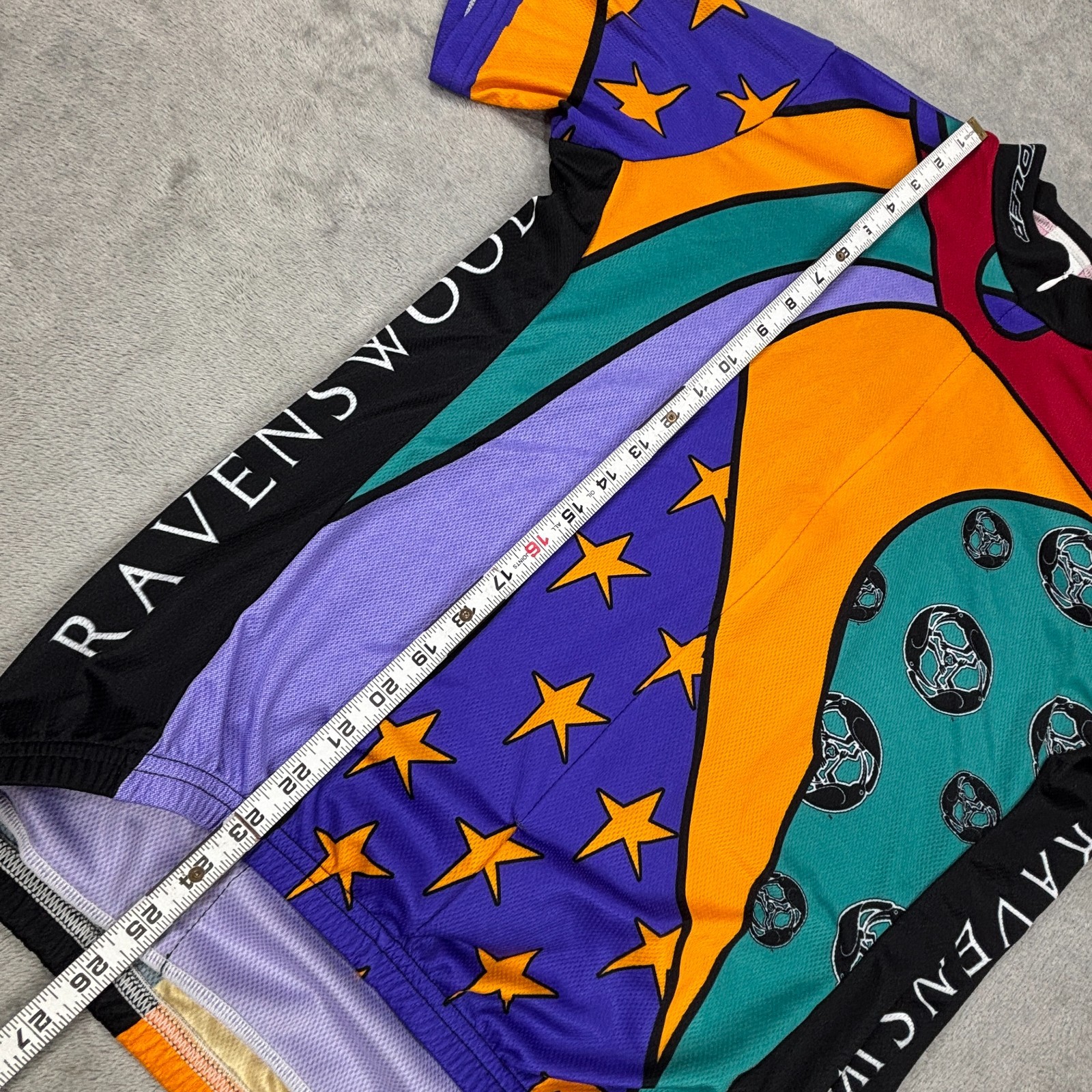 Voler Cycling Jersey Mens Large Purple Green Abstract Ravenswood Performance