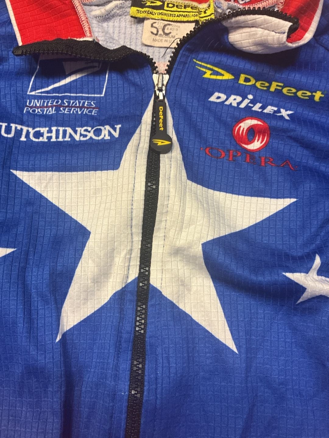 Vintage DeFeet USPS USA Cycling Long Sleeve Jersey Medium