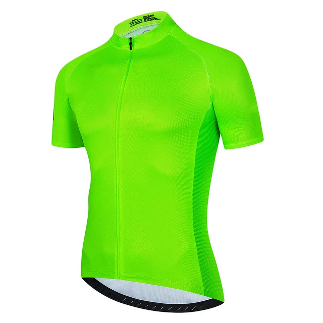 Solid Color Summer Men Short Sleeves Cycling Jersey Polyeste Clothing Quick Dry