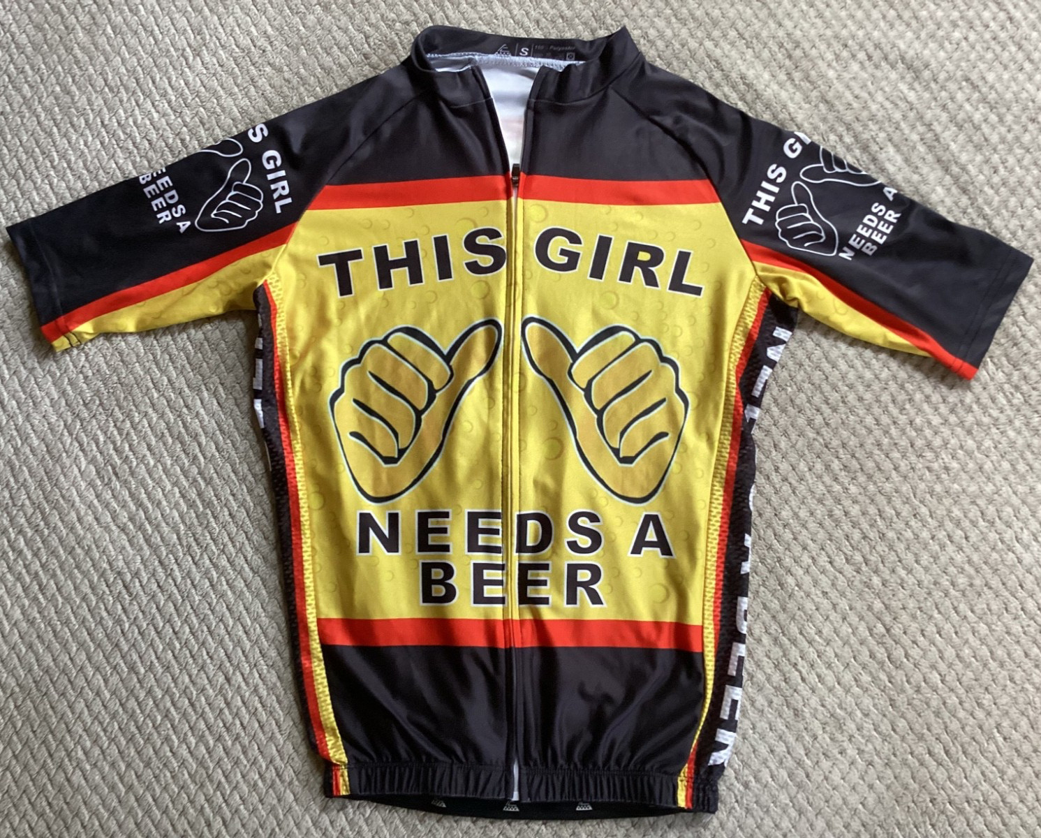 This Girl Needs A Beer Women’s 100% Polyester Cycling Jersey Small