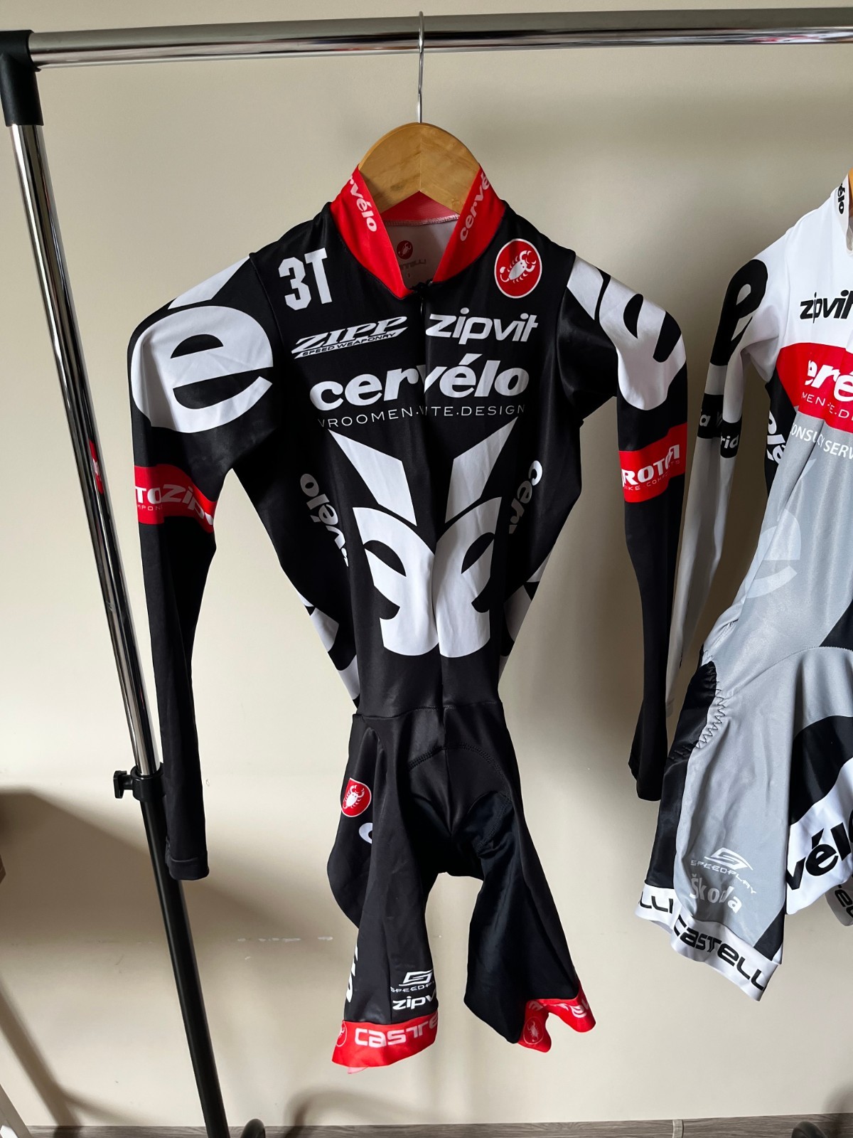 Cervélo TestTeam Cycling Skinsuit Speedsuit Cycle Suit Long Castelli size S