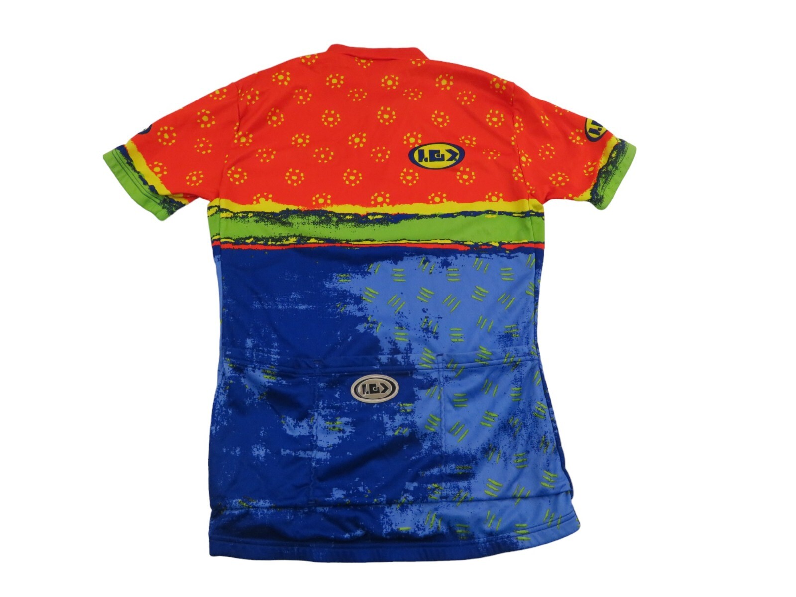 Vtg Louis Garneau Race Half Zip Pro Cycling Bike Jersey Womens Medium Road MTB