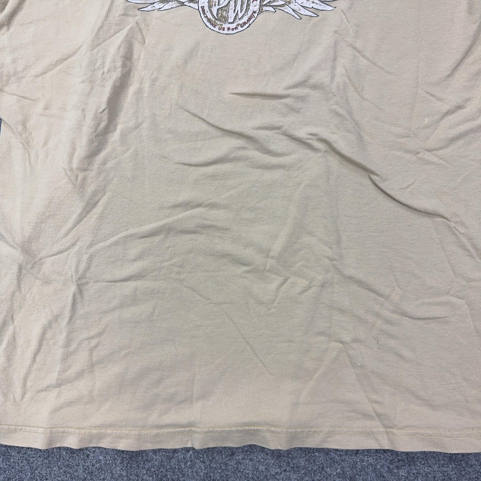 Primal Wear Cycling Jersey Shirt Mens XL Beige Gargoyle Gothic Wings Graphic