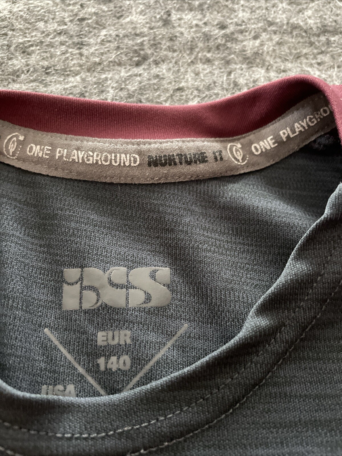 IXS Kids BMX Mountain Bike JERSEY Size K-M￼ Blue Gray/Maroon ￼