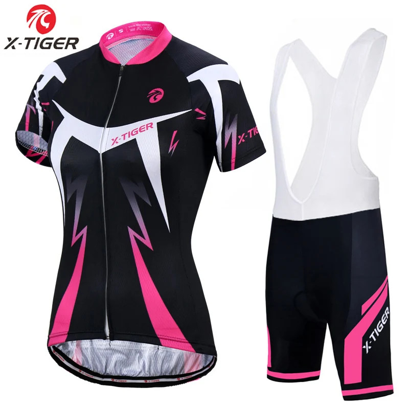 Women’s Cycling Jersey Set Summer Anti-UV Cycling Bicycle Clothing Quick