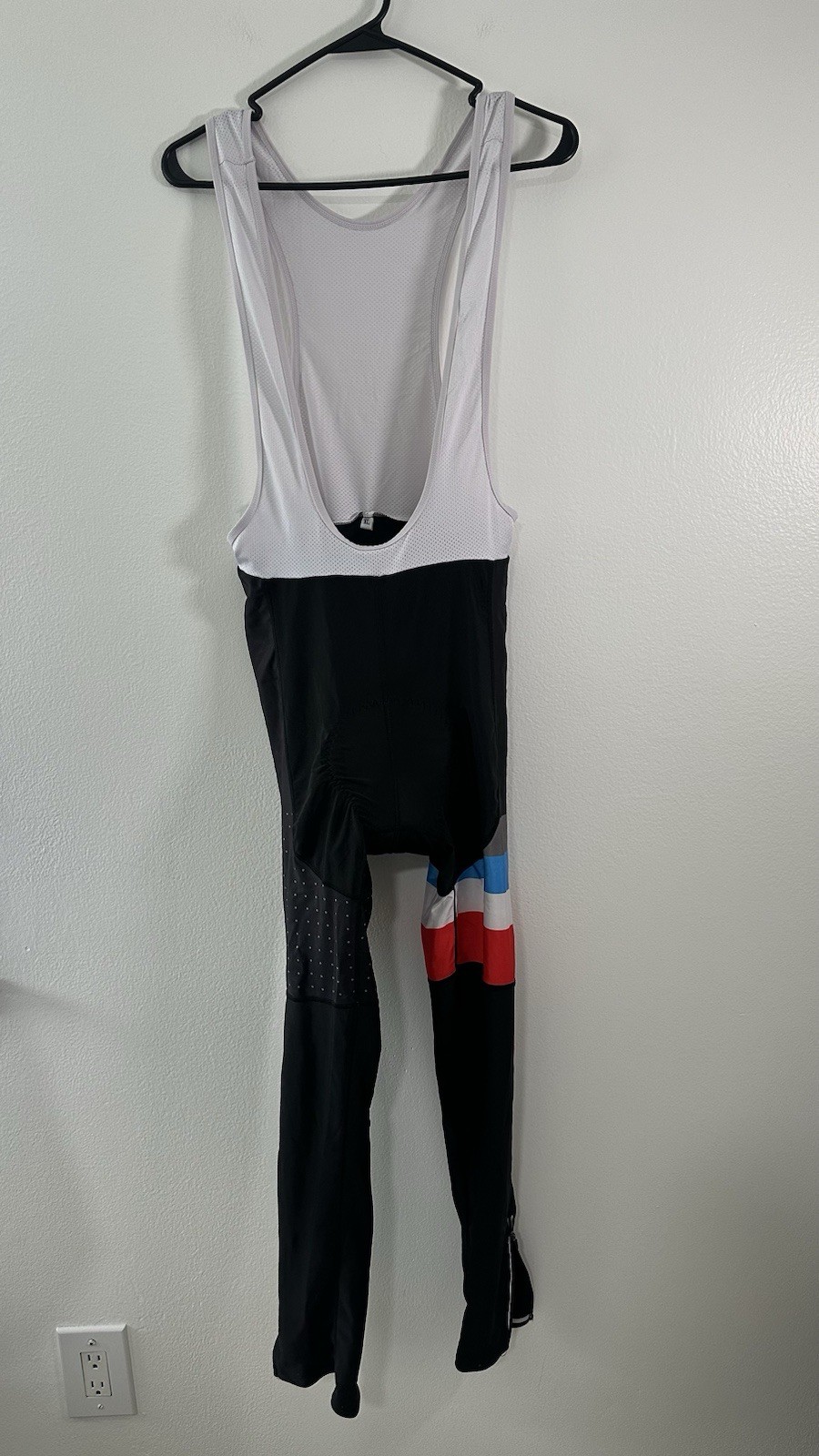 Men’s Cycling Jersey Bib Tights Set Long Sleeve Red Black Blue Padded XL