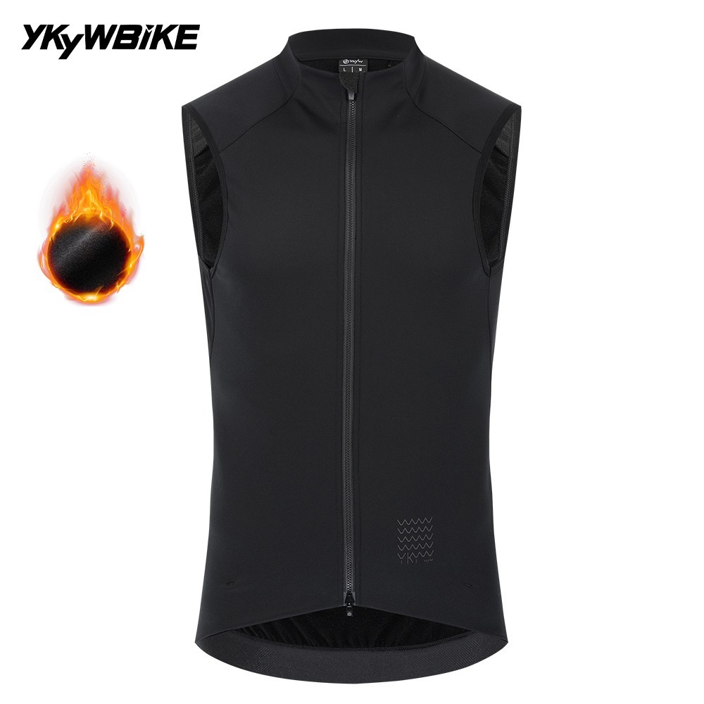 YKYW Men’s Cycling Vest Waterproof Windproof Sleeveless Thermal Fleece Gilet