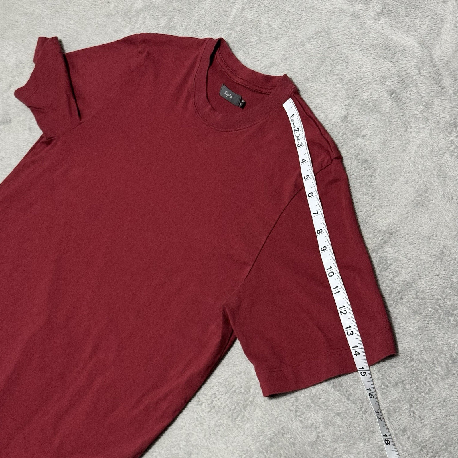 Rapha Trail T Shirt Mens M Red Cotton Burgundy Short Sleeve Cycling Performance