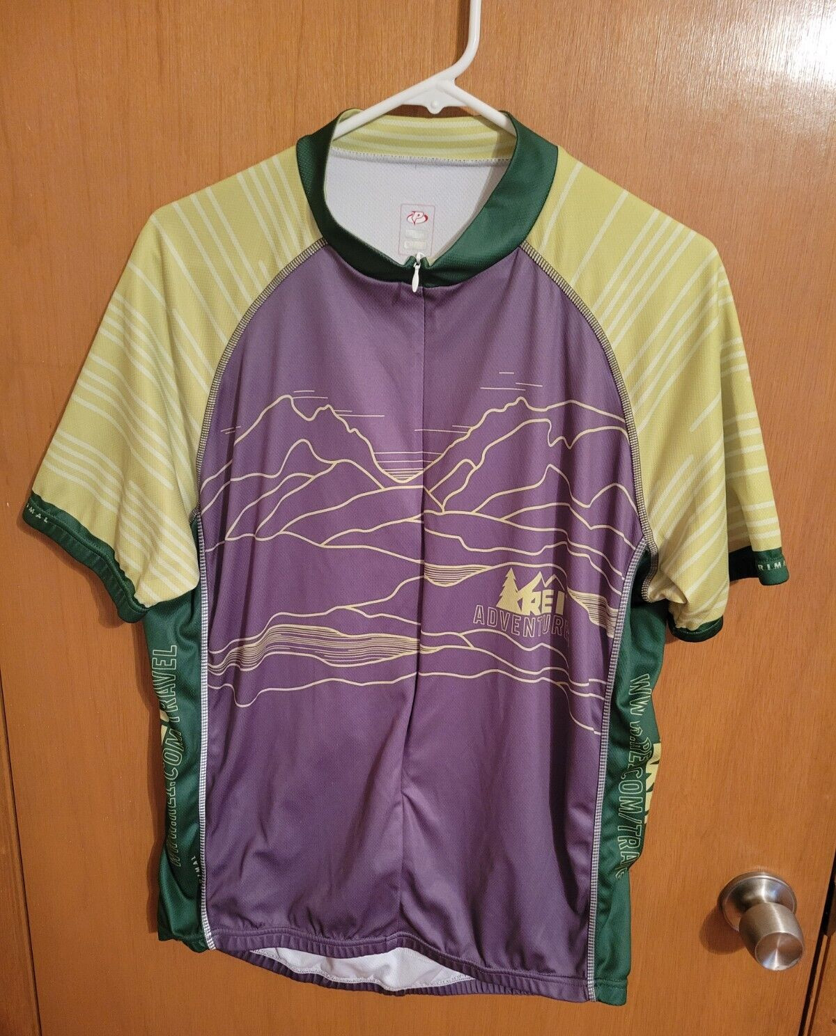 Primal REI Adventures Men’s Short Sleeve Cycling Jersey Gray Green Size XL
