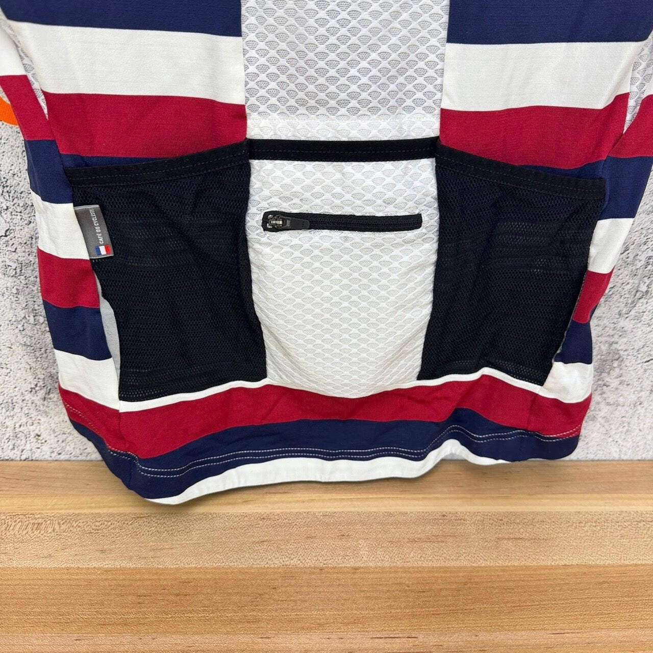Cafe Du Cycliste Striped Short Sleeve Men’s Large Cycling Jersey
