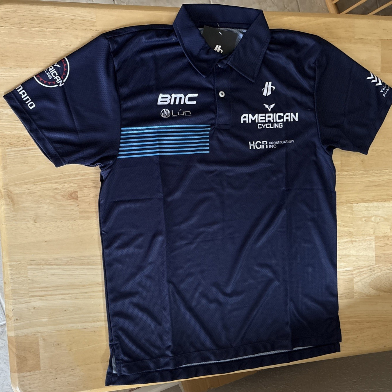 Hincapie Men’s Cycling Polo Shirt American Cycling Short Sleeve Jersey Sz MD NWT