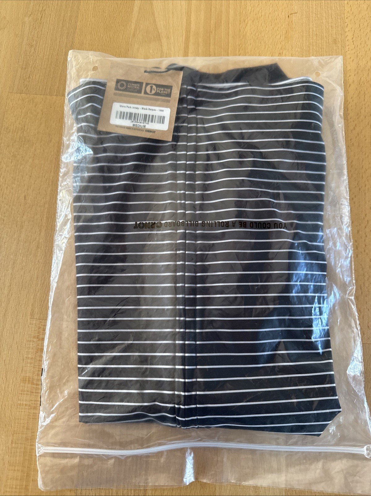 Ornot Men’s Park Jersey MD Black Stripes NWT