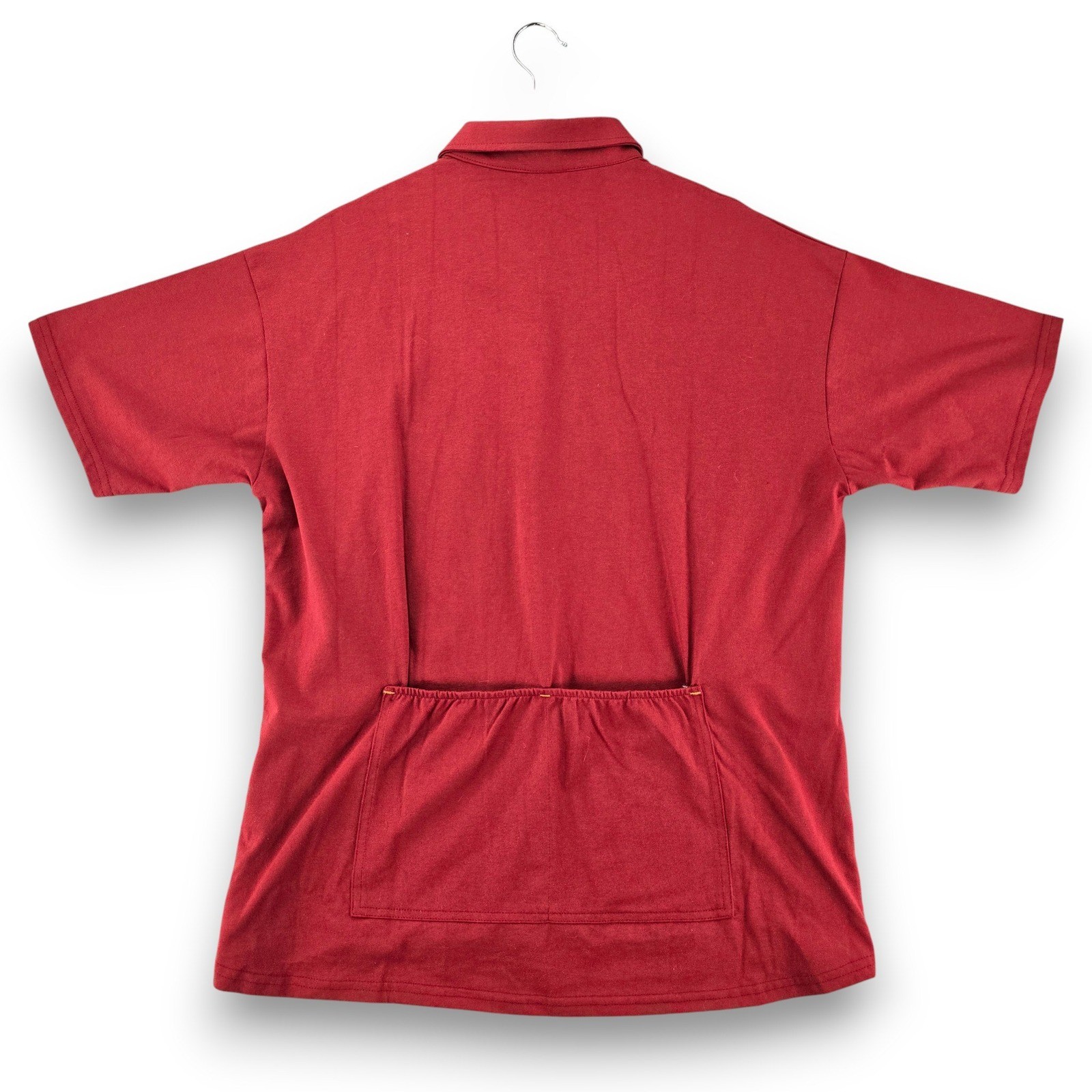 ZOIC Mens Red Zip Neck Short Sleeve Cycling Shirt with Back Pockets Large USA