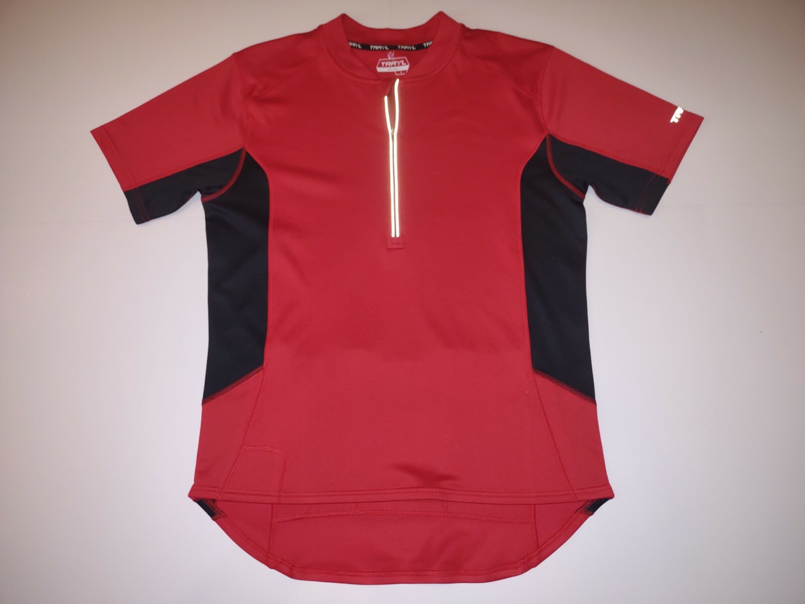 TRAYL Mountain Bike Cycling Jersey Men’s Size L Large Red/Black Shirt Biking