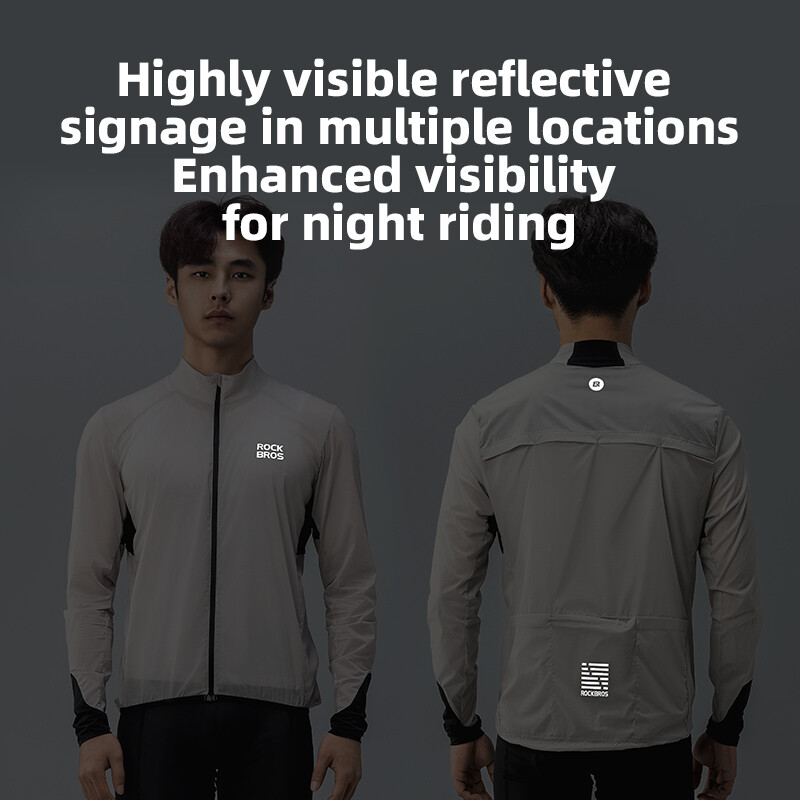 ROCKBROS Cycling WindCoat Jacket Jersey LongSleeves Breathable Windproof Unisex