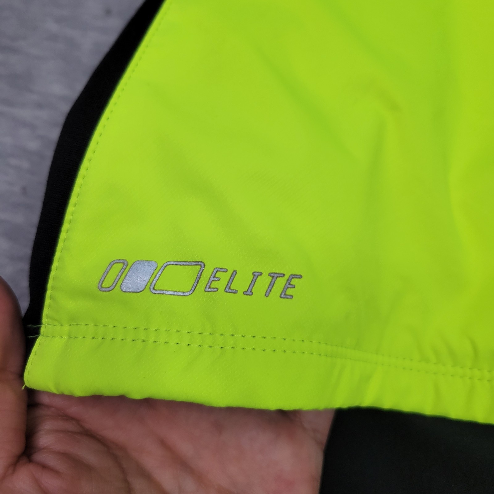 Pearl Izumi Thermal Cycling Jersey Mens Medium Vest Fleece Elite Neon Yellow