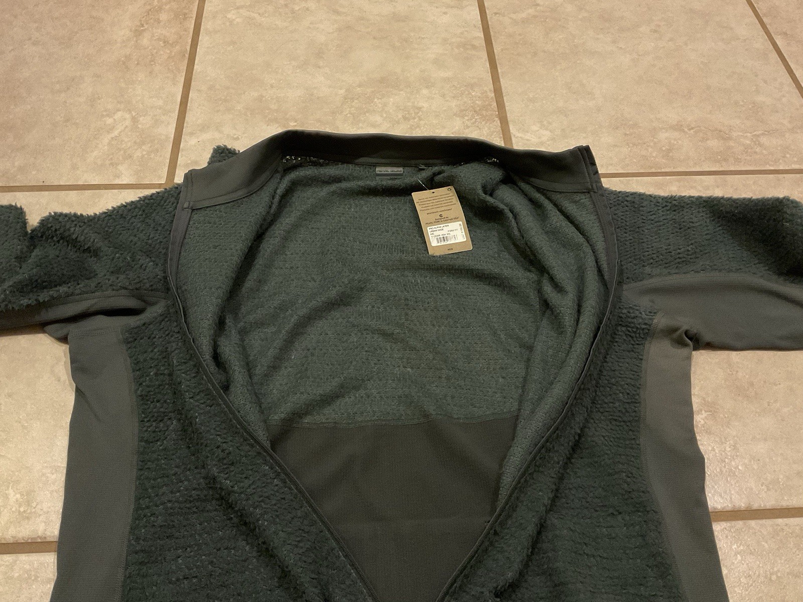 Pearl iZUMi Pro Alpha Layer Thermal Fleece Jersey Urban Sage Green Mens 2XL