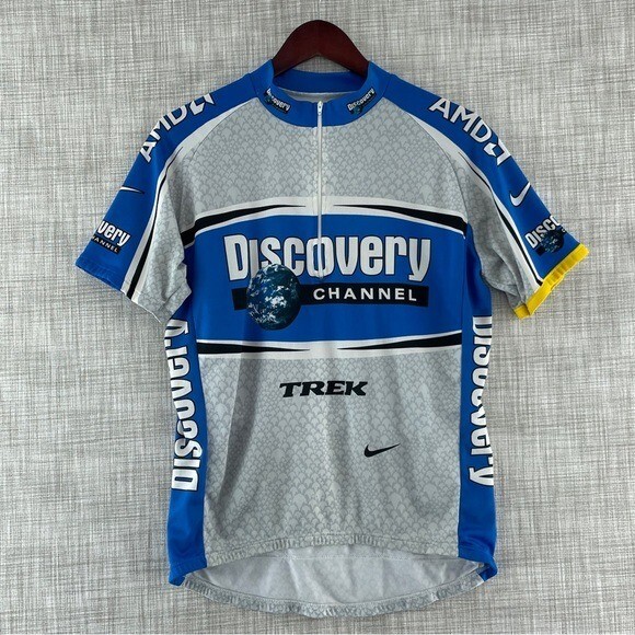 Nike Trek Discovery Biking shirt *no size* short sleeve back pockets 9117