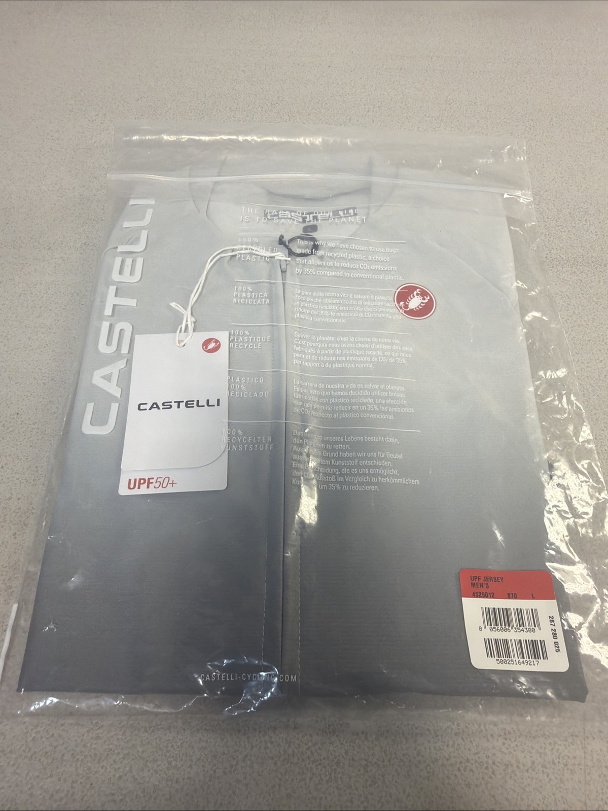 CASTELLI UPF JERSEY MENS SIZE LARGE