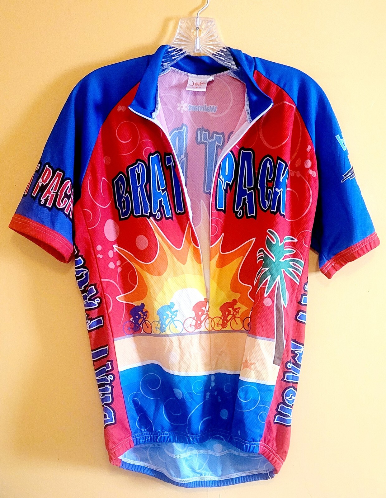 Jek Sports Brat Pack Walmart MS Cycling Jersey XL 3/4 Zip Pockets Free Shipping