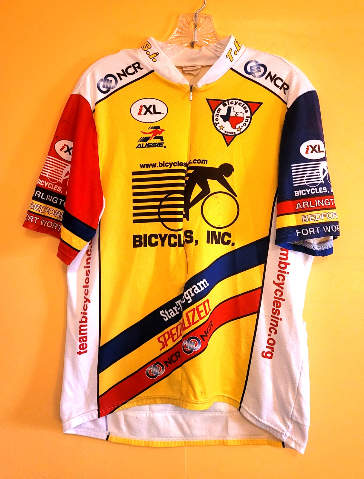 Bicycles Inc Texas Cycling Jersey 3/4 Zip Large Rear Pockets Free Shipping