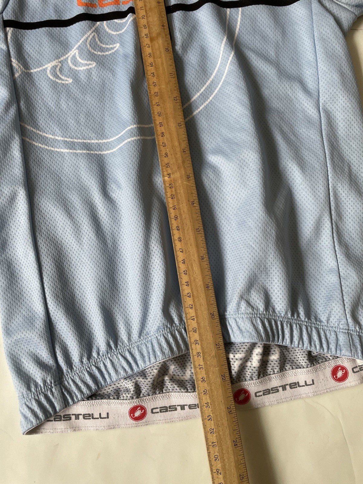 Castelli Segno Kid’s Large Cycling Jersey ‘Gulf Race’ print Short Sleeve Unisex