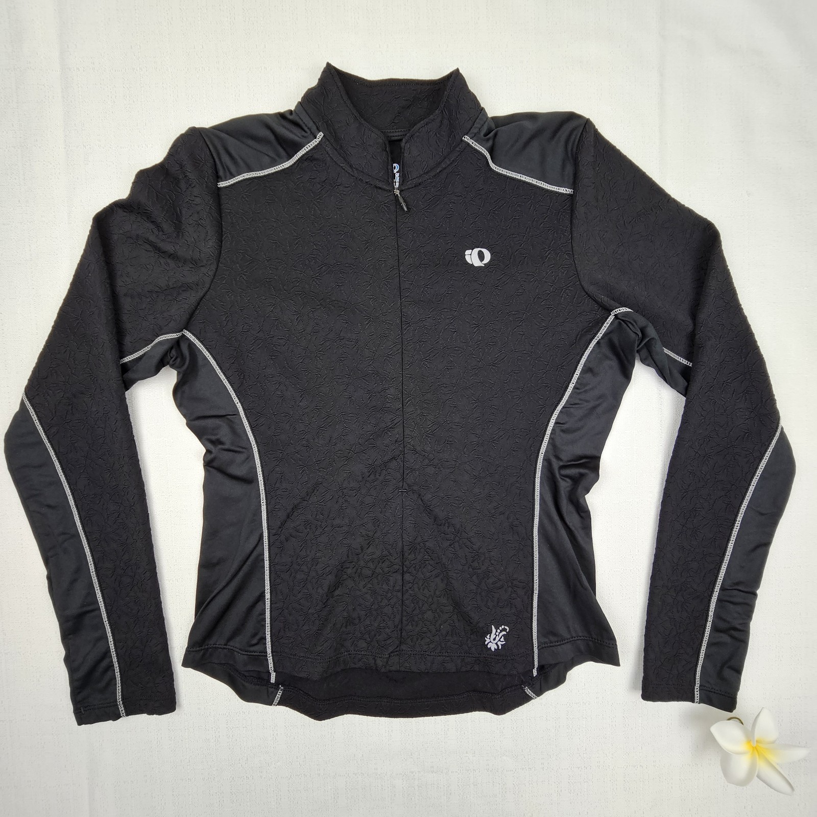 Pearl Izumi Womens Small 3/4 Zip Long Sleeve Mock Neck Pullover Shirt Jacket