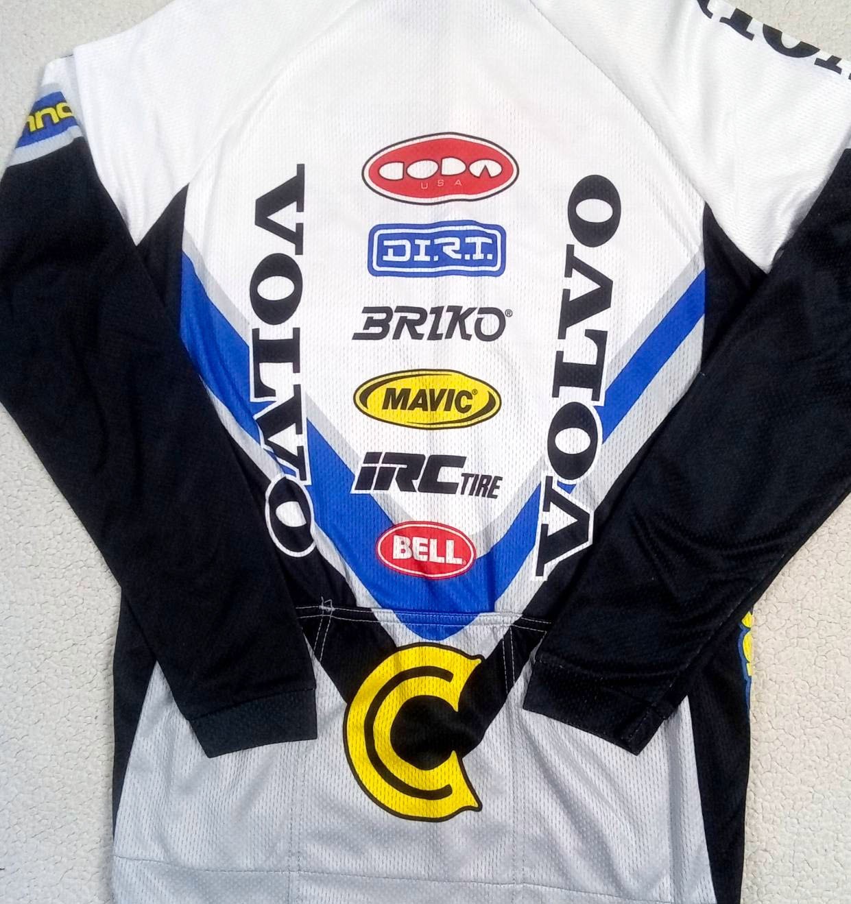 RARE VTG 1998 Team VOLVO Cannondale Long Sleeve MTB Cycling Jersey — Size L