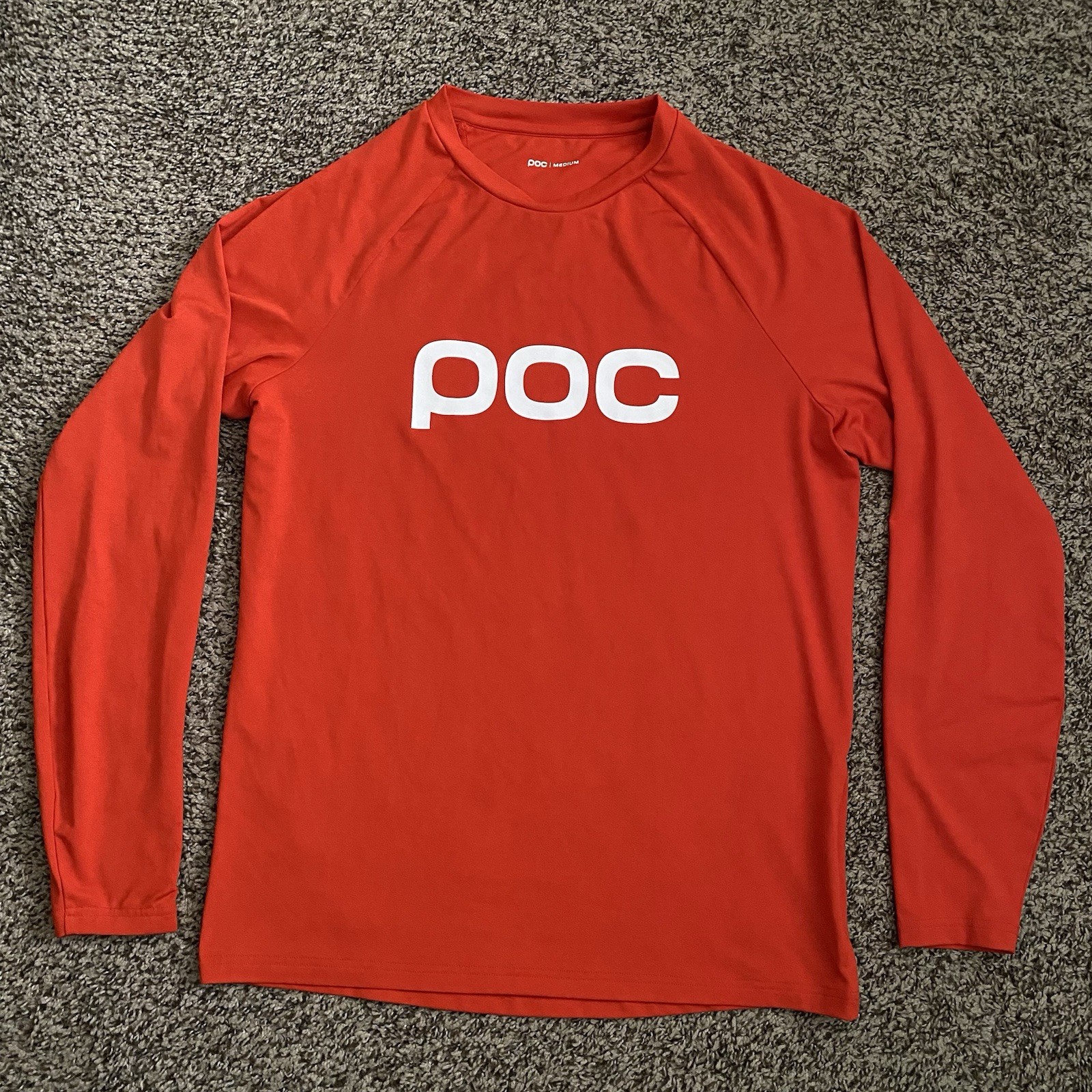 POC Essential Enduro Jersey Men’s M Orange Long Sleeve Quick Dry Cycling Tee