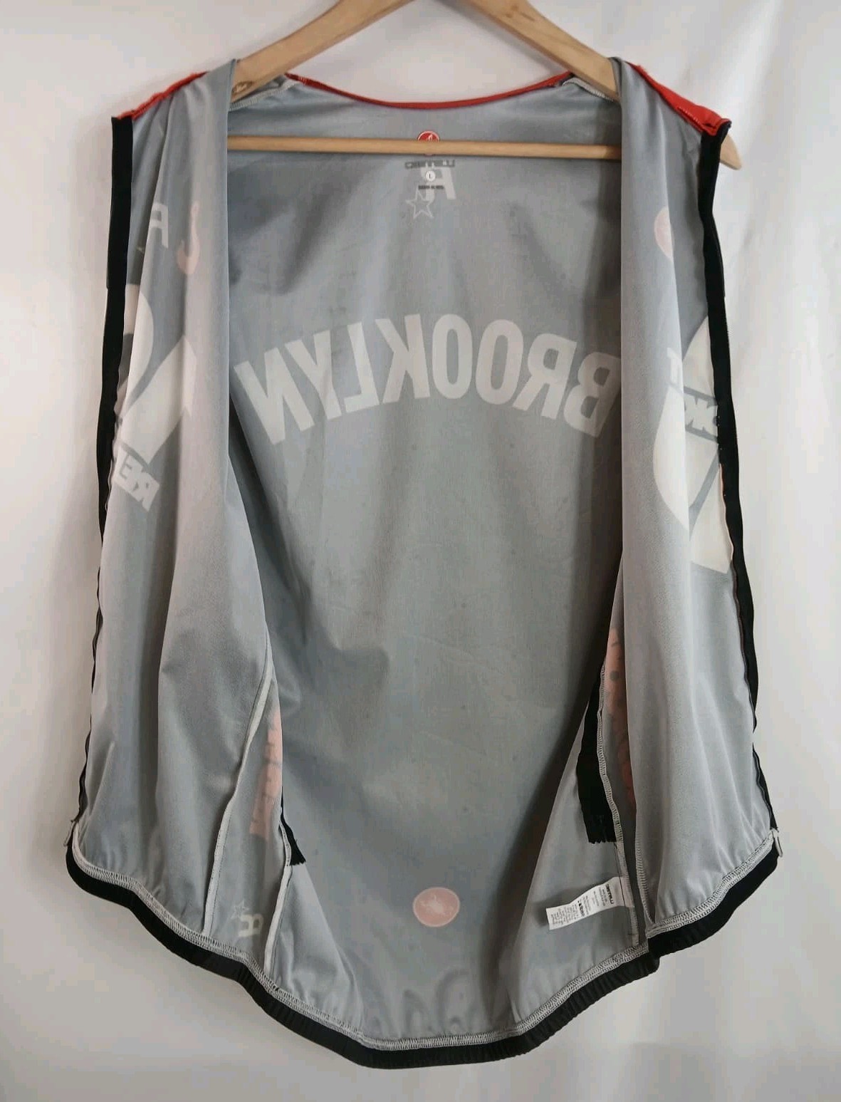 Brooklyn No.10 Castelli Rockstar Wind Vest Cycling Full Zipper Men’s Large Black