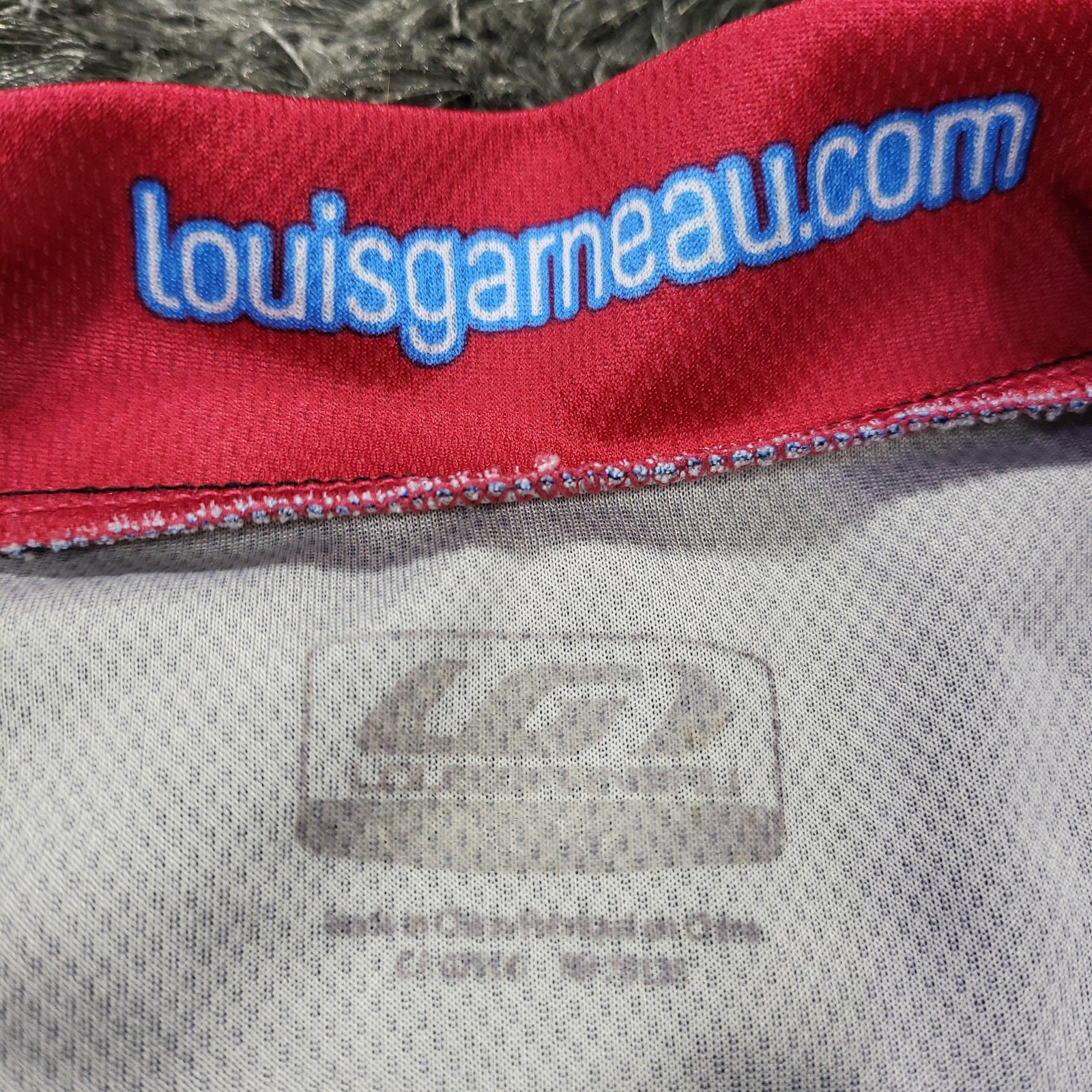 Louis Garneau Cycling Jersey Womens XL Black Blue 1/2 Zip Pockets Bike Backroads