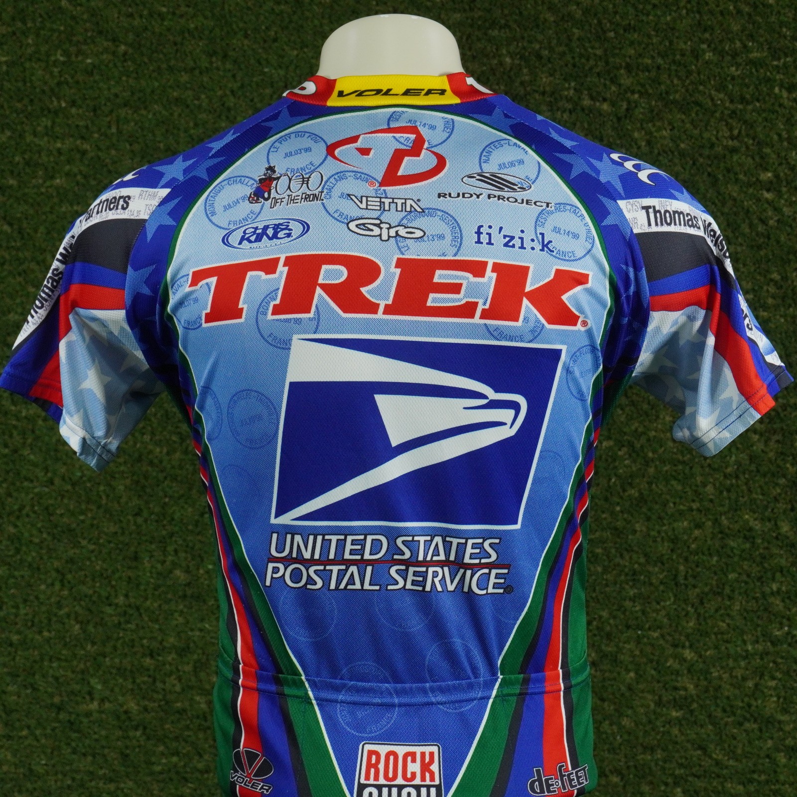 MEN’S LARGE TREK CYCLING JERSEY UNITED STATES POSTAL SERVICE USPS FULL ZIP, VGC