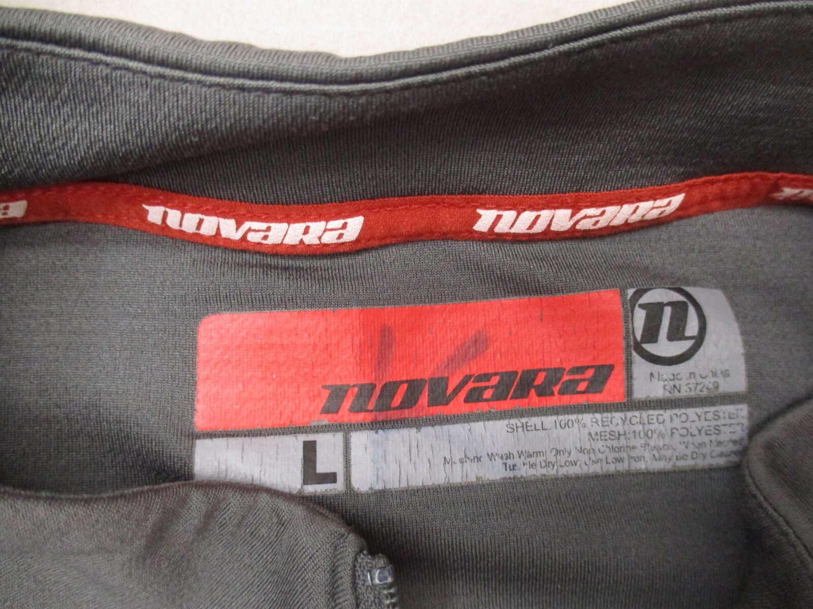 NOVARA Size L Mens 1/2 Zip Pocket Elastic Waist Short Sleeve Cycling Jersey 728