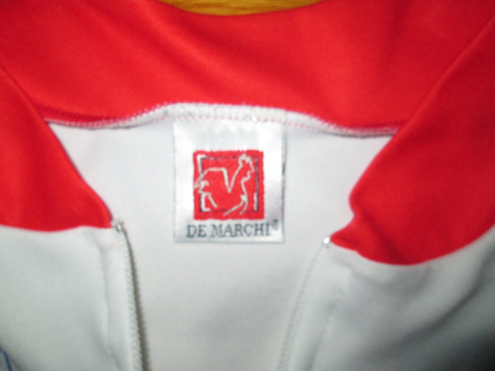 DE MARCHI Vtg USA FLAG Tour Of America cycling jersey 1/4 Zip MADE IN ITALY M/L