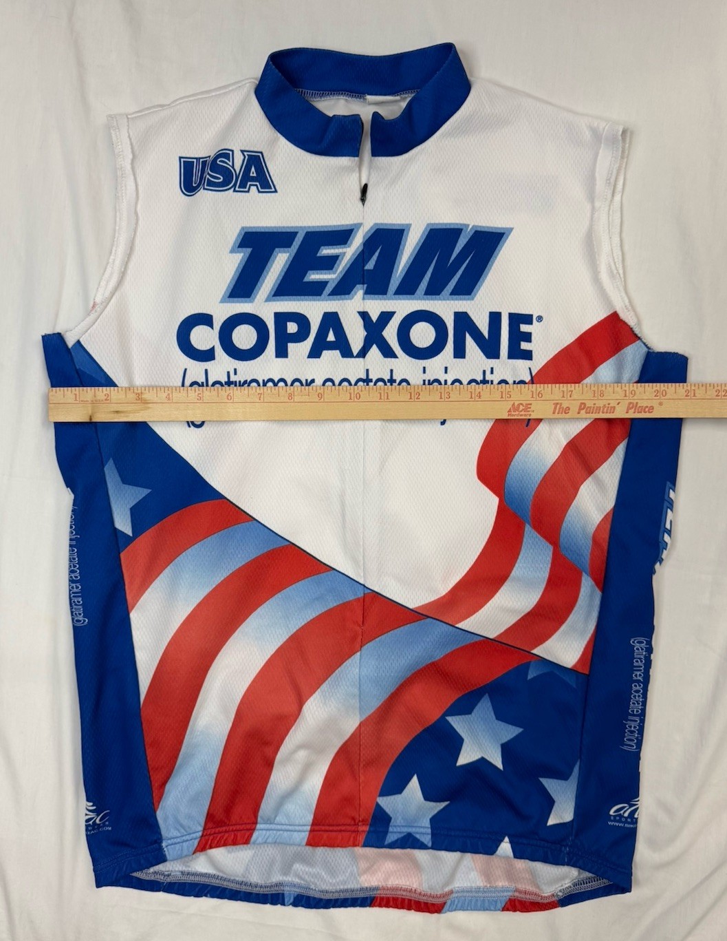 ATAC Sportswear Cycling Jersey Team Copaxone 1/2-Zip Men’s LLARGE White