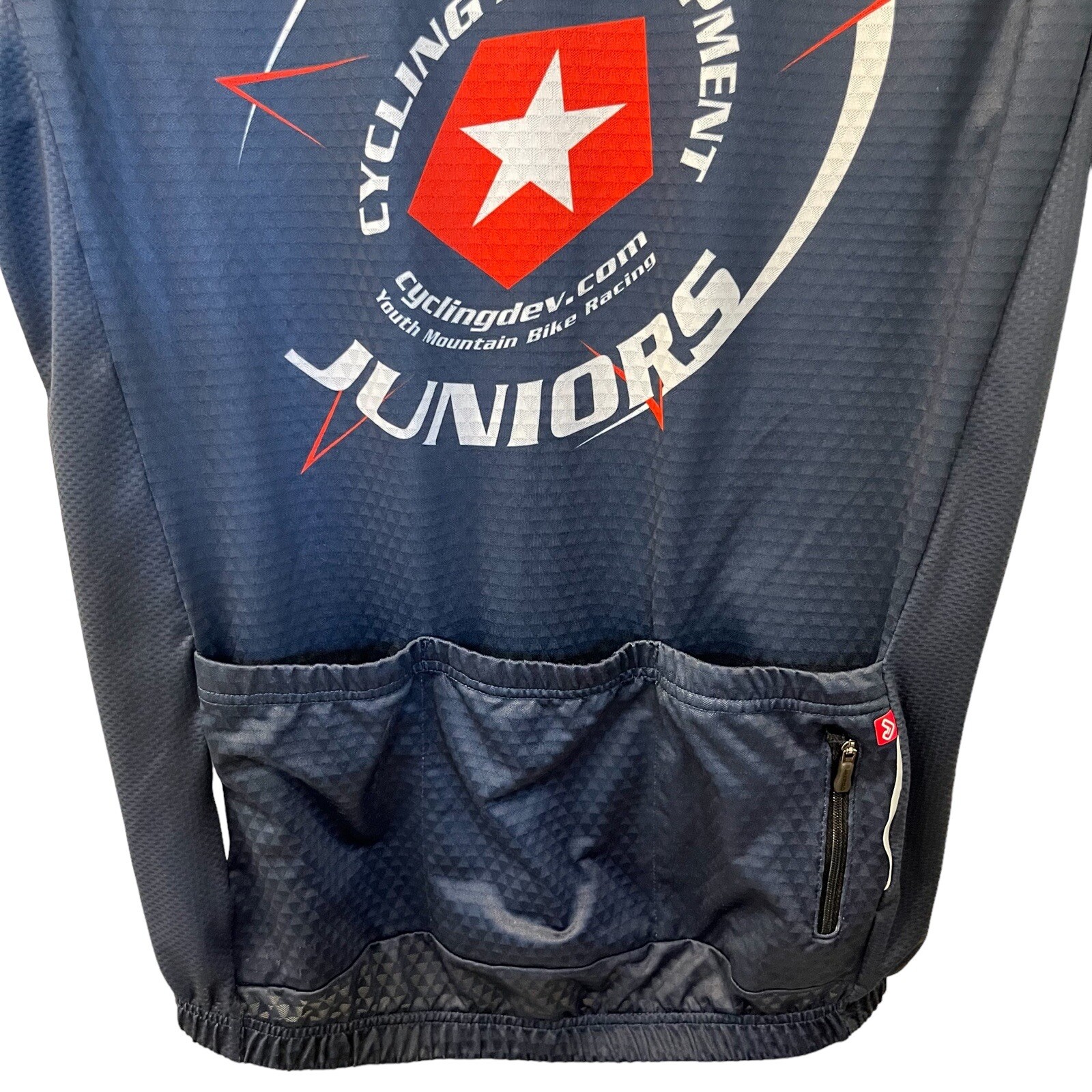 Jakroo Cycling Jersey Mens Medium Blue Juniors Development Bike Shirt Race Team