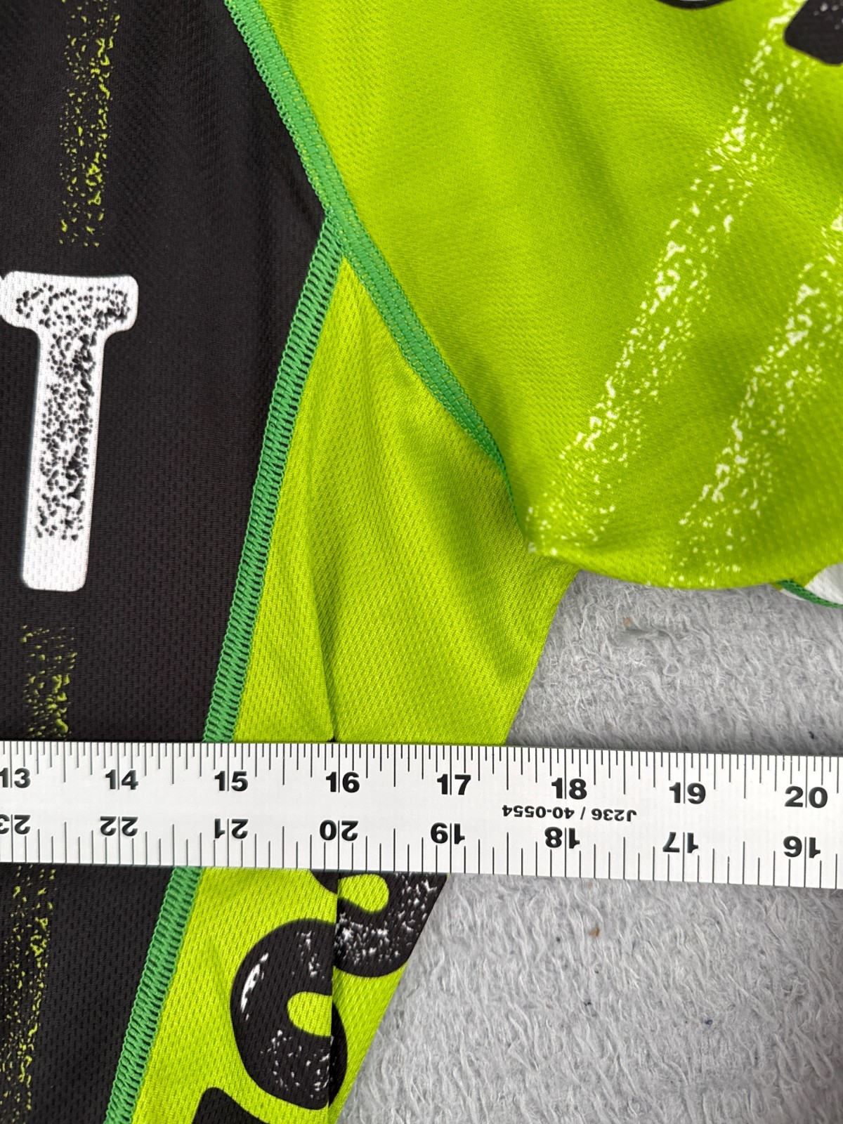 Schrott Cycling Jersey Adult Medium Green Black Full Zip Racing Team Polyester