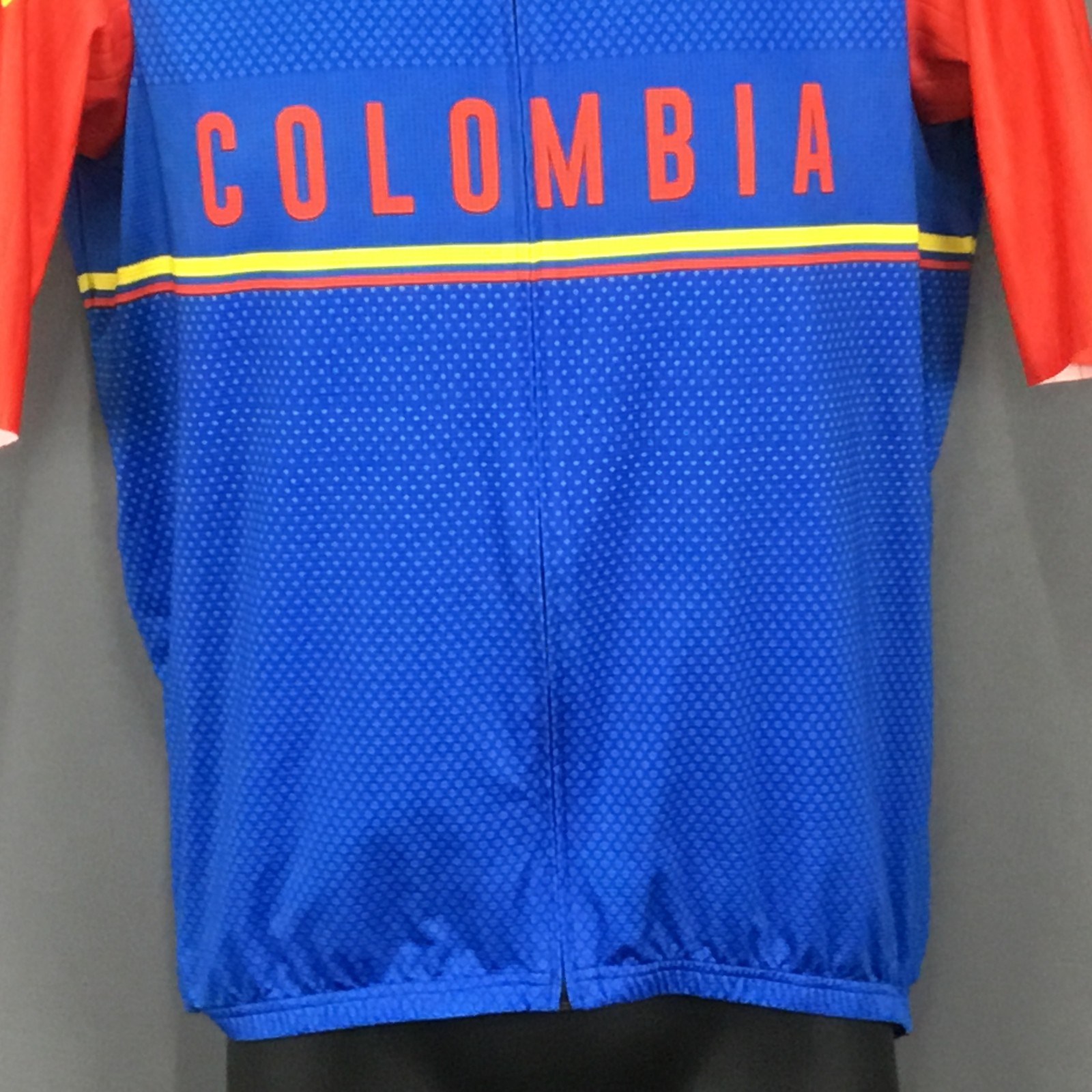 Suarez Colombia Cycling Jersey 2XL Racefit Performance Blue Red Mens Bike Shirt