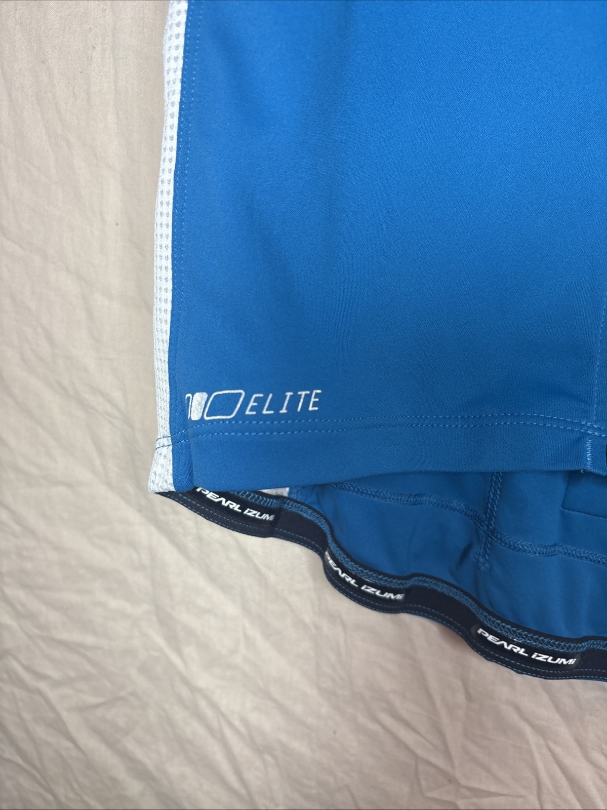 PEARL IZUMI Elite Series Cycling Jersey Mens Large Blue White Bicycle