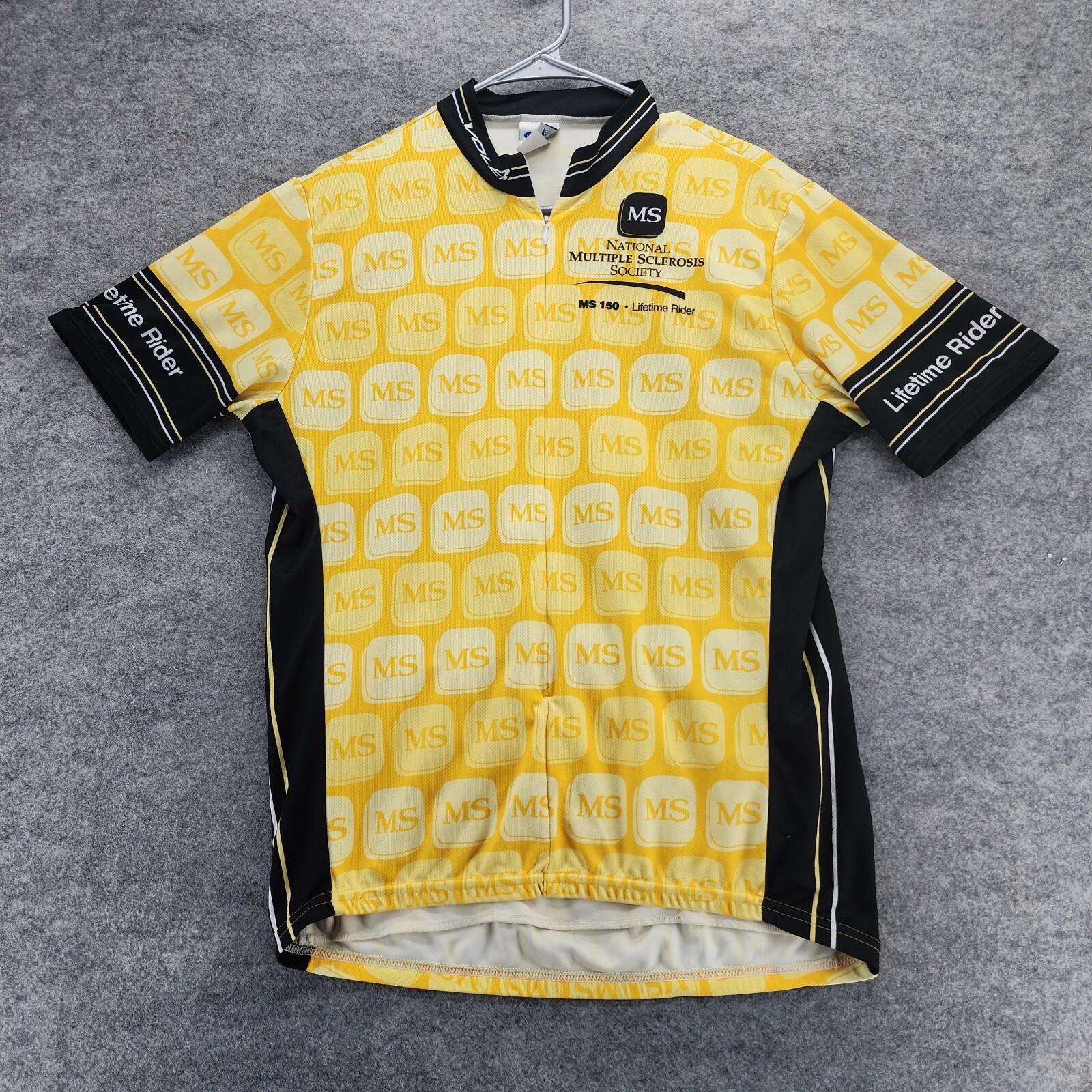 Voler Cycling Jersey Extra Large MS 150 Lifetime Rider Yellow
