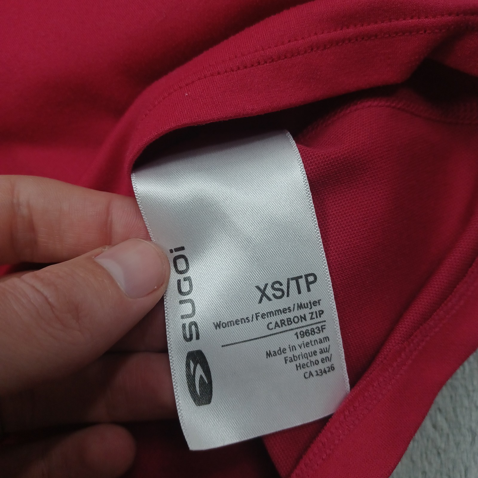 Sugoi Top Womens XS Red 1/2 ZIp Cycling Long Sleeve Casual Activewear