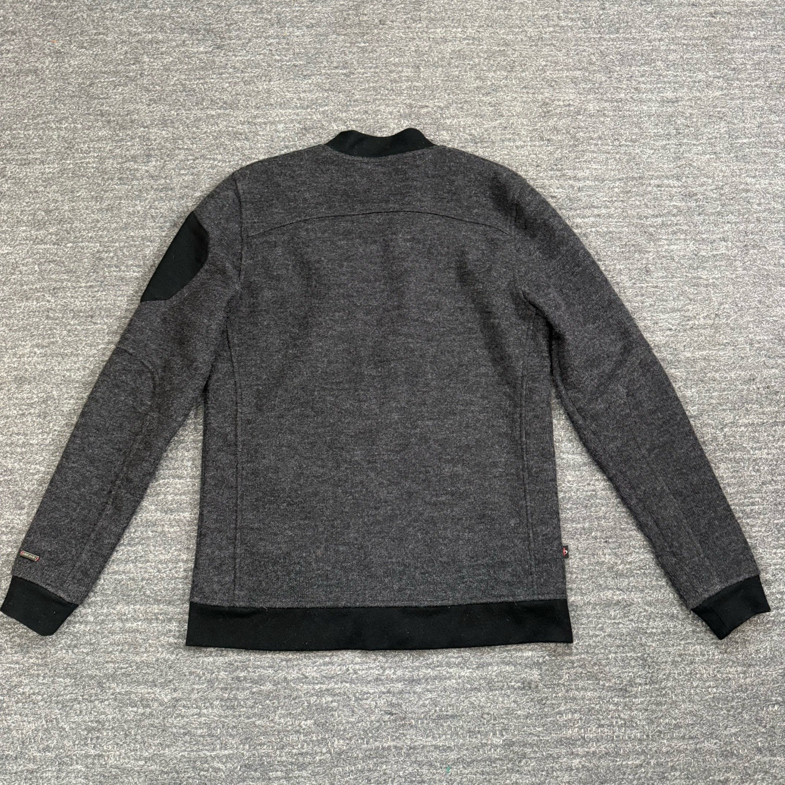 Hincapie Lusso Wool Sweater Men Small Gray Full Zip Merino Bike Commute Jacket